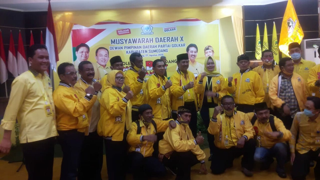 Sah! Sidik Jafar Terpilih Lagi Sebagai Ketua Golkar Sumedang
