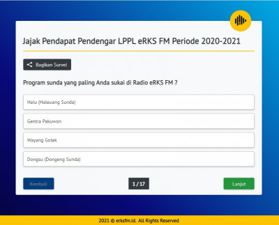 LPPL ERKS FM Luncurkan Jajak Pendapat Pendengar