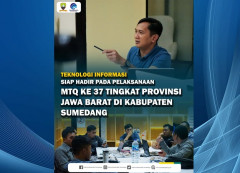 MTQ XXXVII Jabar Tahun 2022: Diskominfosanditik Sumedang Gelar Rakor IT