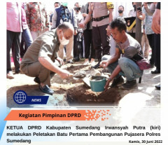 Ketua DPRD Kaupaten Sumedang Hadiri Peletakan Batu Pertama