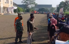 Forkopimda Sumedang Laksanakan Apel Siaga Dan Simulasi Bencana