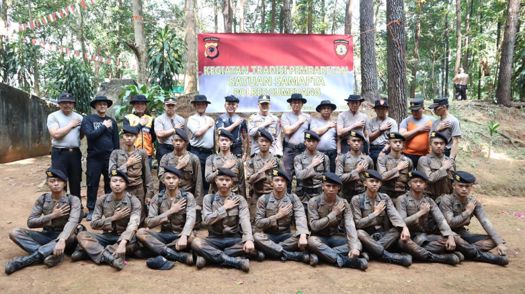 Polres Sumedang Laksanakan Bina Tradisi Dan Pembaretan Terhadap Bintara Baru