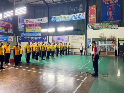 Meriahkan HUT RI Ke 77, Polres Sumedang Gelar Turnamen Bulutangkis Kapolres Cup 2