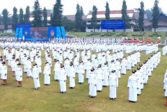 Kapolres Sumedang Hadiri Pengukuhan 1.227 Orang Praja IPDN Sumedang