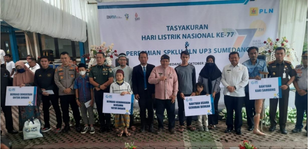 Kapolres dan Forkompimda Sumedang Resmikan SPKLU di PLN UP3 Sumedang
