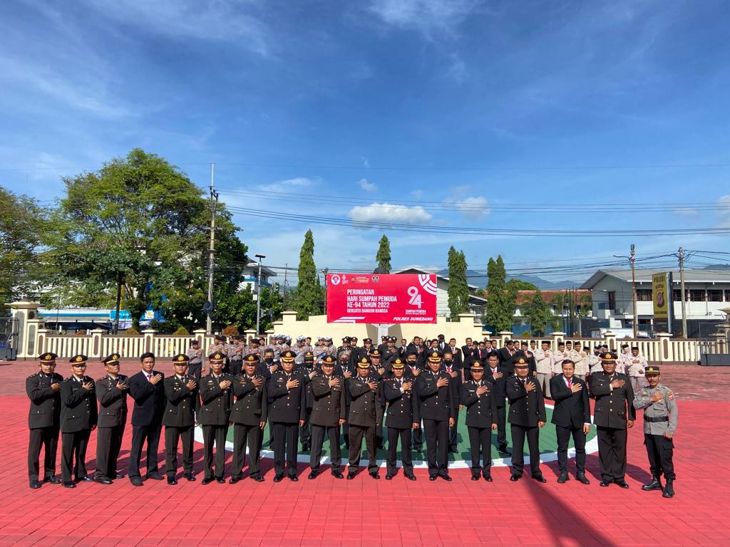 Polres Sumedang Laksanakan Upacara Peringatan Sumpah Pemuda ke 94