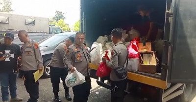 Bantu Korban Gempa Cianjur, Polres Sumedang Kirim Logistik Dan Obat-obatan