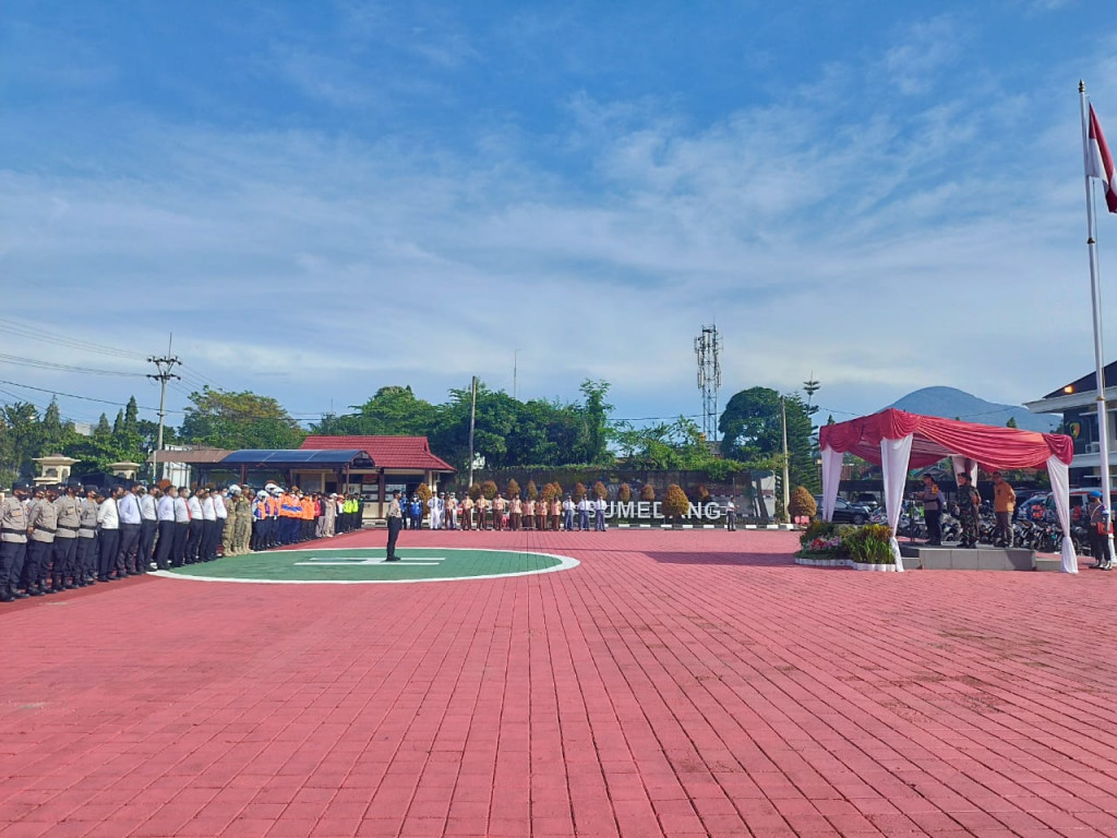 Polres Sumedang Laksanakan Apel Gelar Pasukan Operasi Lilin Lodaya 2022