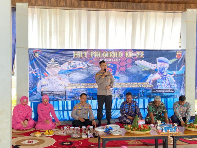 HUT POLAIRUD KE-72, Polres Sumedang Gelar Syukuran Di Cisema Waduk Jatidege.