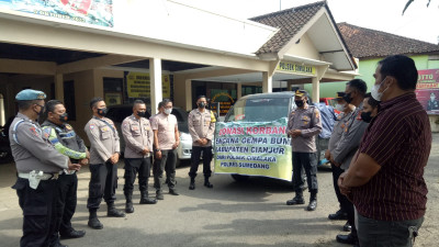Polsek Cimalaka Polres Sumedang Kirim Bantuan Bagi Korban Gempa Cianjur