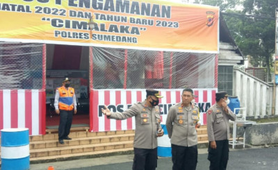 Wakapolda Jabar Laksanakan Pengecekan Pos Pam Di Wilayah Sumedang