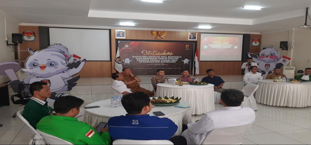 Ciptakan Pemilu 2024 yang Aman dan Damai, Polres Sumedang Gelar Silaturahmi dengan Partai Politik
