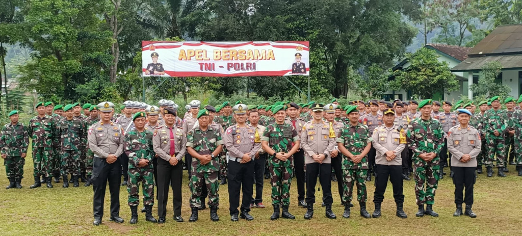 Kapolres Sumedang Hadiri Apel Gabungan TNI-Polri di Kodim 0610 Sumedang 