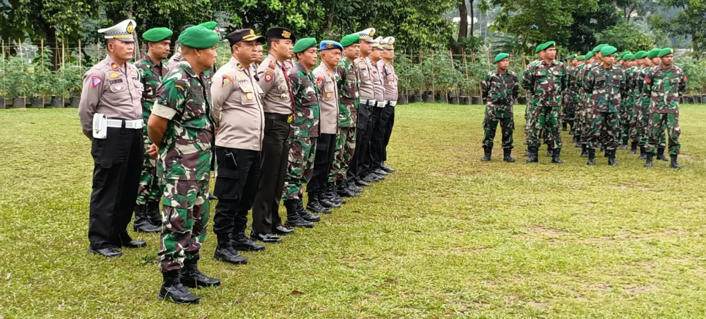 Kapolres Sumedang Hadiri Apel Gabungan TNI-Polri di Kodim 0610 Sumedang 