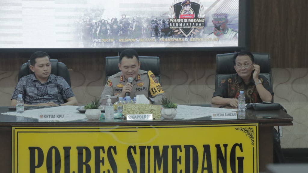 Kapolres Sumedang Gelar Silaturahmi Bersama Penyelenggara dan Peserta Pemilu 2024