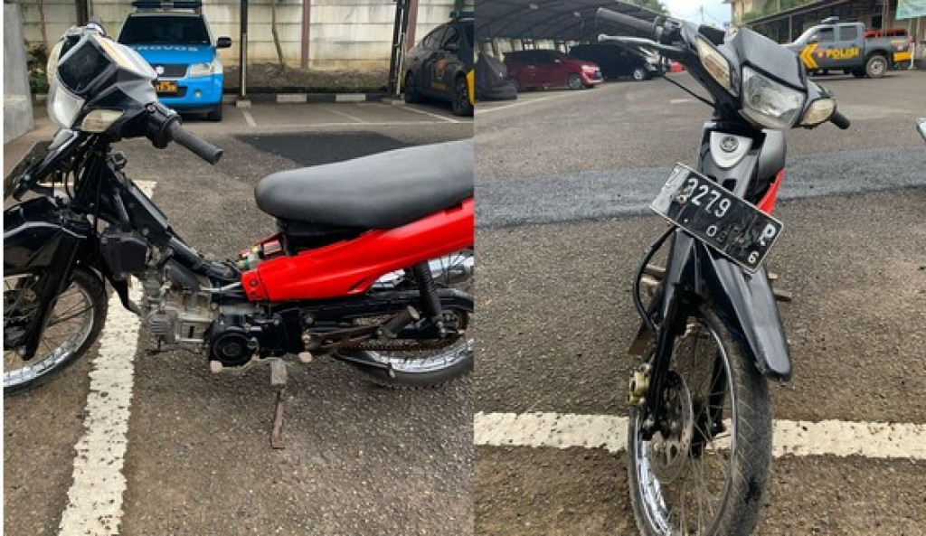 Asik Mencari Rumput, Motor Hilang Digondol Maling, Polres Sumedang Ringkus Pelaku