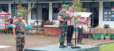 Kapolres Sumedang Hadiri Apel Gabungan TNI-Polri Di Kodim 0610 Sumedang 