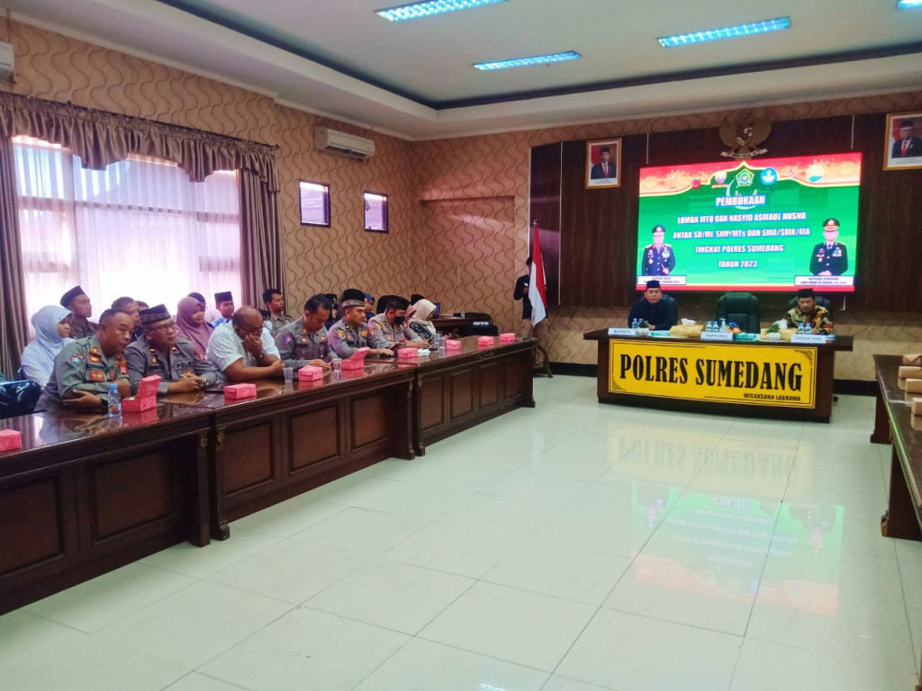 Ciptakan Generasi Muda yang Religius, Polres Sumedang Gelar Lomba MTQ dan Nasyid Asmaul Husna