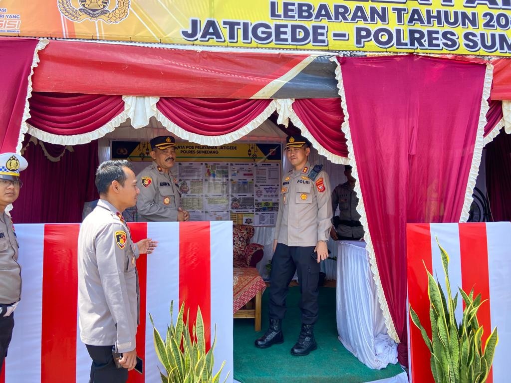 Siapkan Mudik Aman Dan Lancar, Kapolres Sumedang Lakukan Cek Personil Dan Sarpras Pos Pengamanan