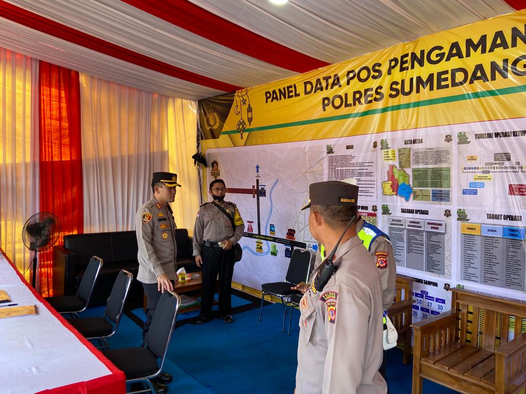 Siapkan Mudik Aman Dan Lancar, Kapolres Sumedang Lakukan Cek Personil Dan Sarpras Pos Pengamanan