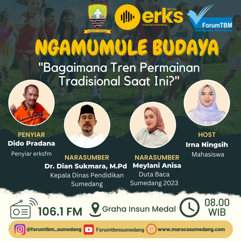 Mahasiswi PGSD UPI Sumedang Seorang Duta Baca Diundang ke eRKS FM